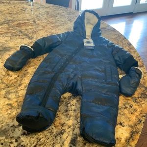 Size 9 month snowsuit by, Urban Republic